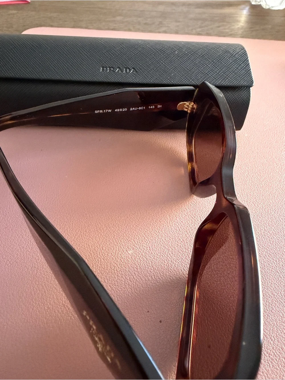 Prada Tortoiseshell Sunglasses with Black Case